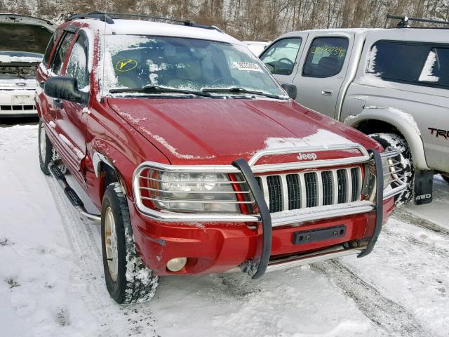 1J4GW48N34C260833 - 2004 JEEP GRAND CHER RED photo 1