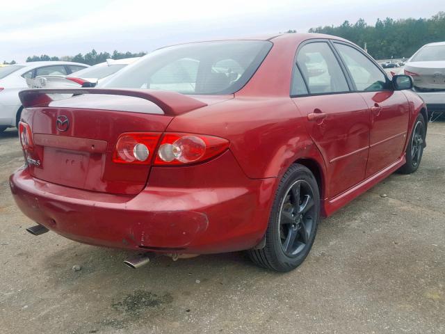 1YVFP80D635M47201 - 2003 MAZDA 6 S RED photo 4