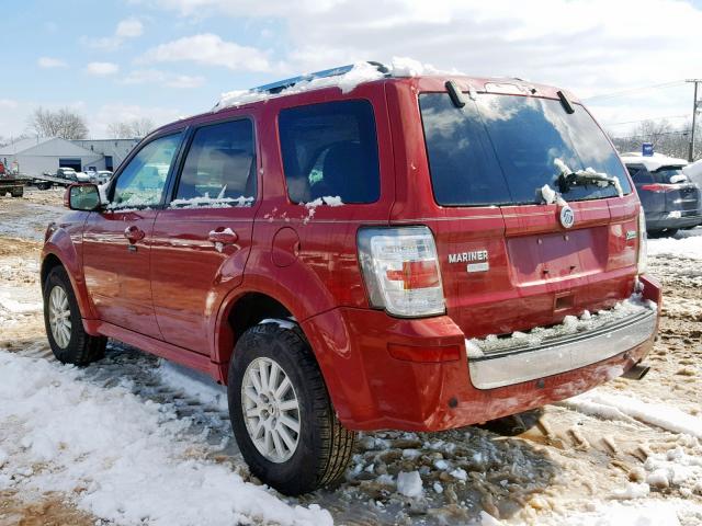 4M2CN8HG9AKJ12262 - 2010 MERCURY MARINER PR RED photo 3