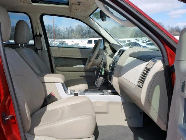 4M2CN8HG9AKJ12262 - 2010 MERCURY MARINER PR RED photo 5