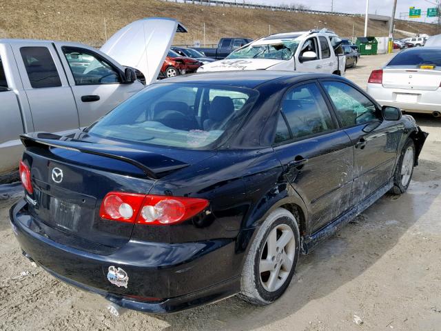 1YVFP80D035M40793 - 2003 MAZDA 6 S BLACK photo 4