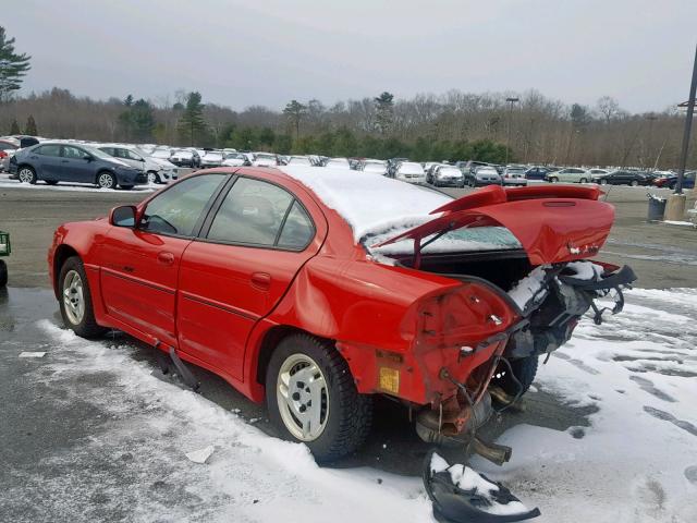 1G2NW52E31C258835 - 2001 PONTIAC GRAND AM G RED photo 3