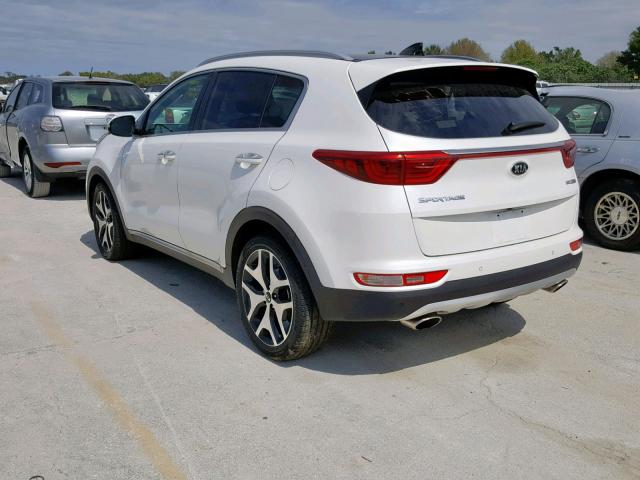 KNDPR3A66H7237118 - 2017 KIA SPORTAGE S WHITE photo 3