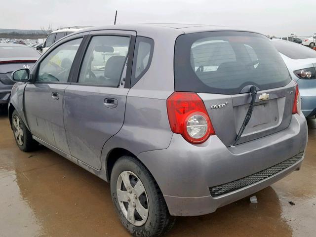 KL1TD66E59B380789 - 2009 CHEVROLET AVEO LS GRAY photo 3