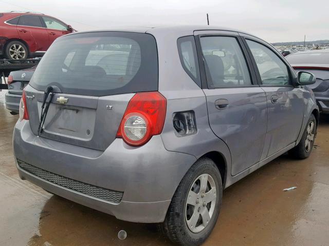 KL1TD66E59B380789 - 2009 CHEVROLET AVEO LS GRAY photo 4