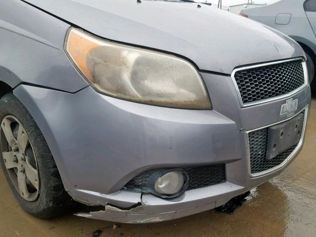 KL1TD66E59B380789 - 2009 CHEVROLET AVEO LS GRAY photo 9