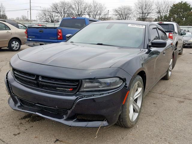 2C3CDXHG5FH725372 - 2015 DODGE CHARGER SX BLACK photo 2