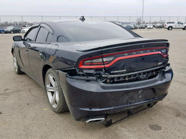 2C3CDXHG5FH725372 - 2015 DODGE CHARGER SX BLACK photo 3