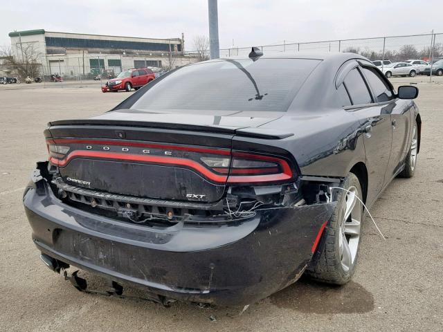 2C3CDXHG5FH725372 - 2015 DODGE CHARGER SX BLACK photo 4