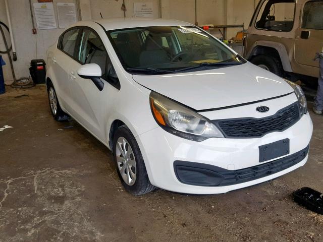 KNADM4A35D6130197 - 2013 KIA RIO LX WHITE photo 1