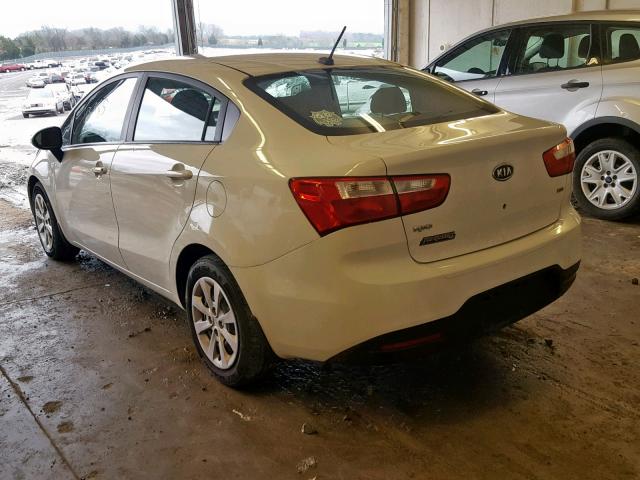 KNADM4A35D6130197 - 2013 KIA RIO LX WHITE photo 3