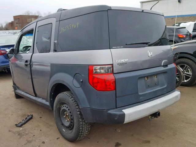 5J6YH28665L032466 - 2005 HONDA ELEMENT EX GRAY photo 3