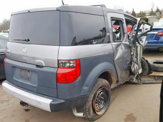 5J6YH28665L032466 - 2005 HONDA ELEMENT EX GRAY photo 4