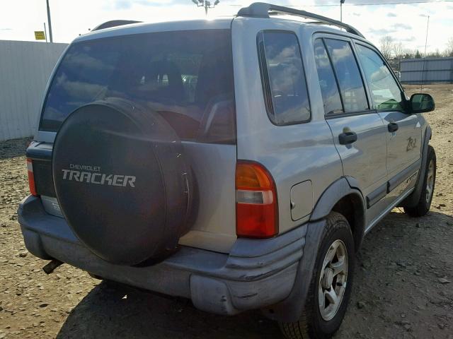 2CNBJ734246900971 - 2004 CHEVROLET TRACKER ZR SILVER photo 4