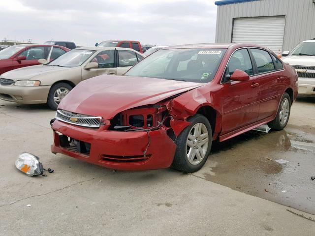 2G1WB5E31F1170782 - 2015 CHEVROLET IMPALA LIM RED photo 2