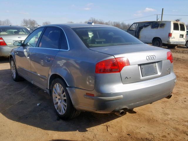 WAUDF78E16A145881 - 2006 AUDI A4 2.0T QU SILVER photo 3