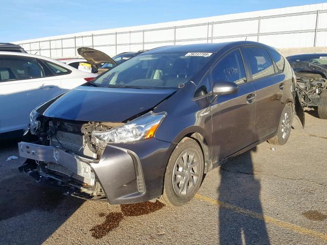 JTDZN3EU4HJ072993 - 2017 TOYOTA PRIUS V GRAY photo 2