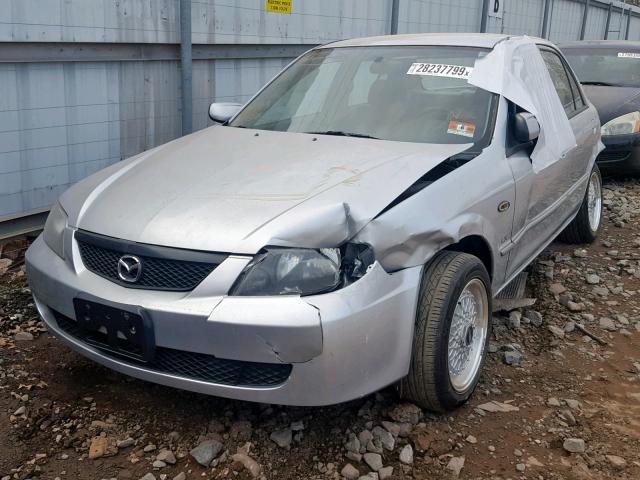 JM1BJ226030156515 - 2003 MAZDA PROTEGE DX SILVER photo 2