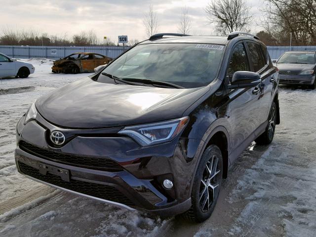 2T3JFREV1HW632413 - 2017 TOYOTA RAV4 SE BLACK photo 2