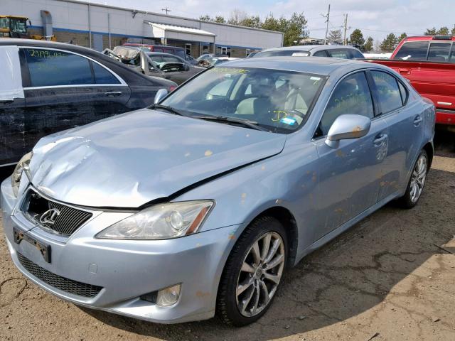 JTHCK262965007857 - 2006 LEXUS IS 250 BLUE photo 2