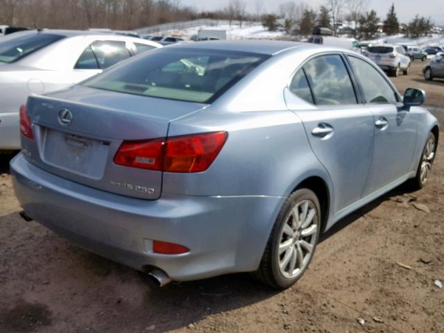 JTHCK262965007857 - 2006 LEXUS IS 250 BLUE photo 4