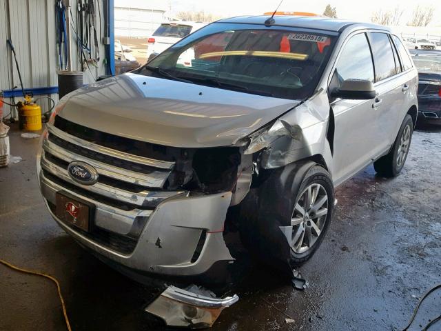 2FMDK4KC7BBA92764 - 2011 FORD EDGE LIMIT SILVER photo 2