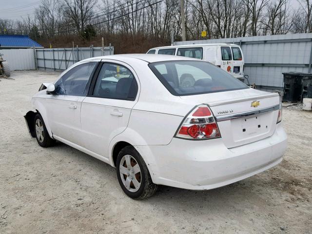 KL1TD56E89B626132 - 2009 CHEVROLET AVEO LS WHITE photo 3