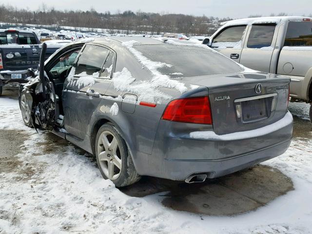 19UUA66215A036146 - 2005 ACURA TL GRAY photo 3