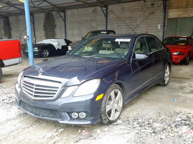 WDDHF5GB3AA213905 - 2010 MERCEDES-BENZ E 350 BLUE photo 2