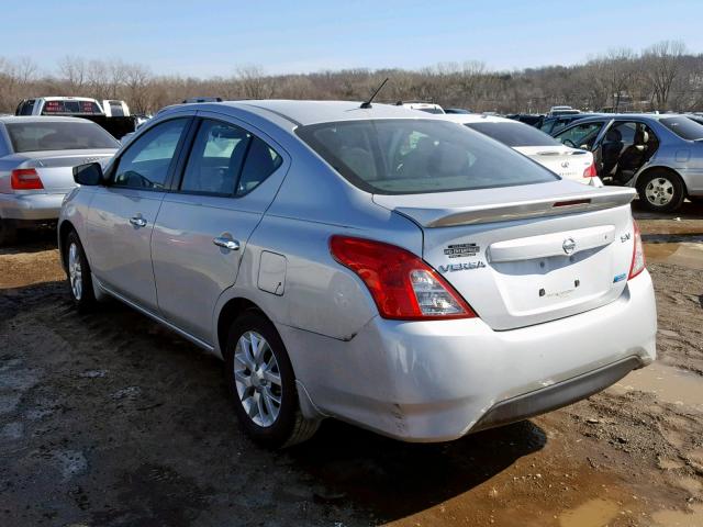 3N1CN7AP7FL928762 - 2015 NISSAN VERSA S SILVER photo 3