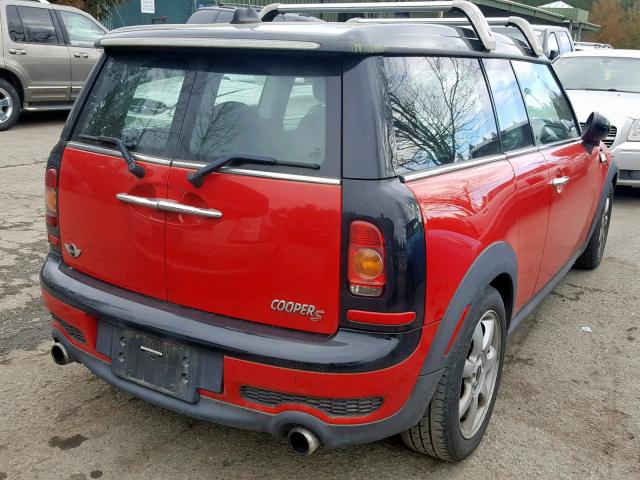 WMWMM33589TP91207 - 2009 MINI COOPER S C RED photo 4