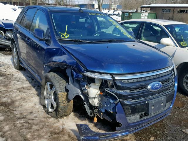 2FMDK4AK8CBA25231 - 2012 FORD EDGE SPORT BLUE photo 1