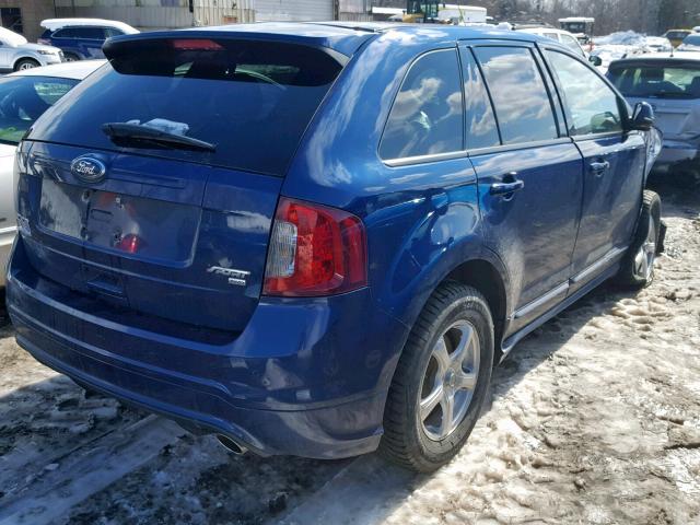 2FMDK4AK8CBA25231 - 2012 FORD EDGE SPORT BLUE photo 4