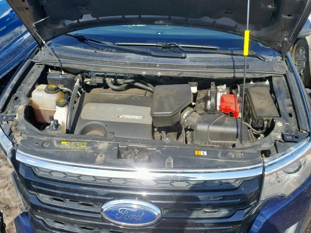 2FMDK4AK8CBA25231 - 2012 FORD EDGE SPORT BLUE photo 7