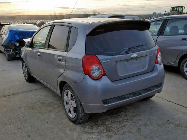 KL1TG6DE2BB162406 - 2011 CHEVROLET AVEO LT GRAY photo 3