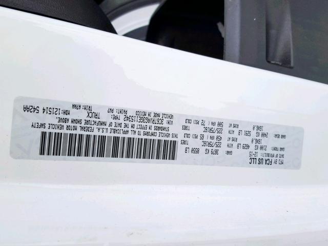 3C6TRVAG3GE115342 - 2016 RAM PROMASTER 白色 照片 10