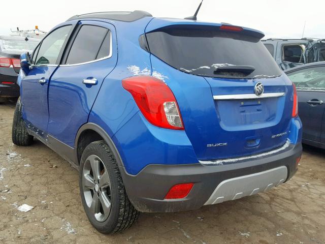 KL4CJASB5EB615969 - 2014 BUICK ENCORE BLUE photo 3