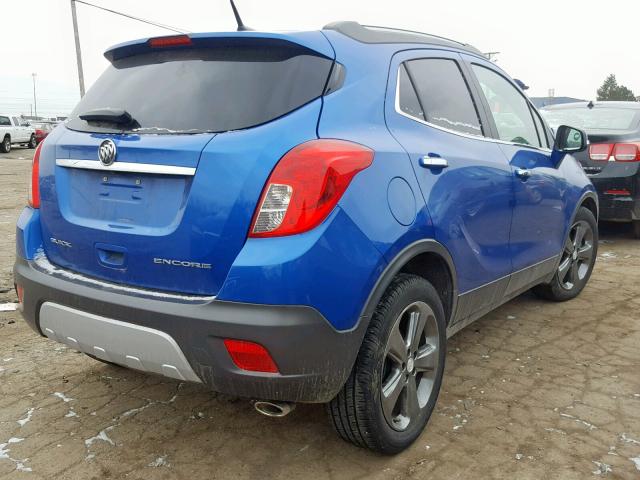 KL4CJASB5EB615969 - 2014 BUICK ENCORE BLUE photo 4