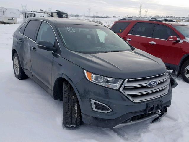 2FMPK4J98FBC26707 - 2015 FORD EDGE SEL GREEN photo 1