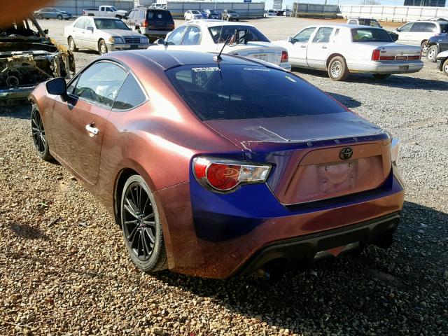 JF1ZNAA15D1719109 - 2013 TOYOTA SCION FR-S PURPLE photo 3