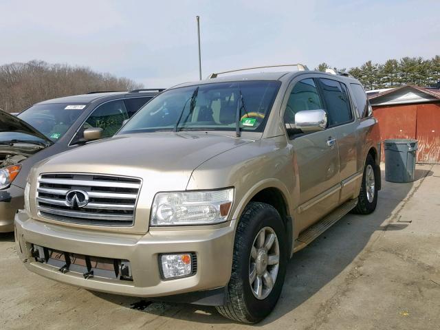 5N3AA08C64N804170 - 2004 INFINITI QX56 GOLD photo 2