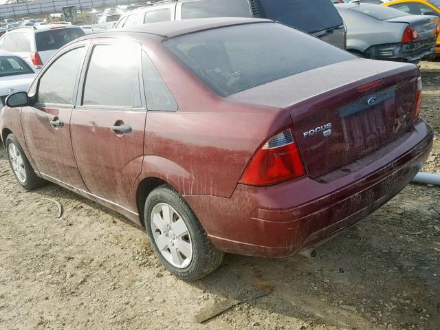 1FAFP34N77W362532 - 2007 FORD FOCUS ZX4 MAROON photo 9