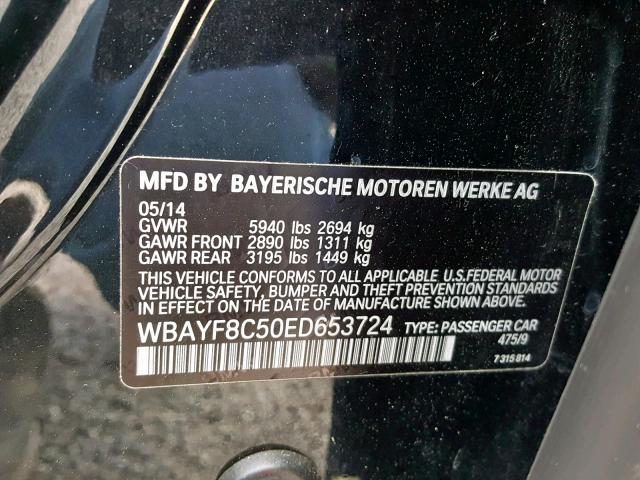 WBAYF8C50ED653724 - 2014 BMW ALPINA B7 BLACK photo 10