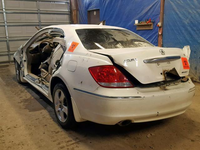 JH4KB165X6C003733 - 2006 ACURA RL WHITE photo 3