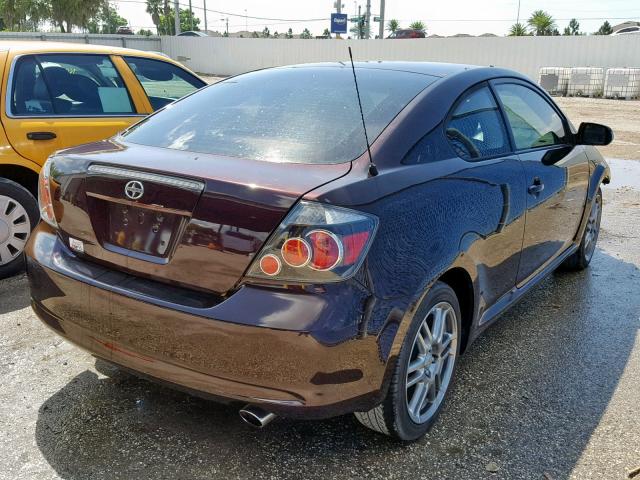 JTKDE167380229323 - 2008 TOYOTA SCION TC ბურგუნდია ფოტო 4
