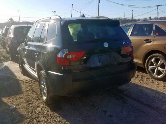 WBXPA73435WA78396 - 2005 BMW X3 2.5I BLACK photo 3