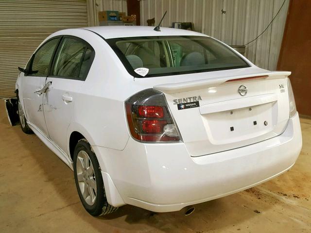 3N1AB61E59L663885 - 2009 NISSAN SENTRA 2.0 WHITE photo 3