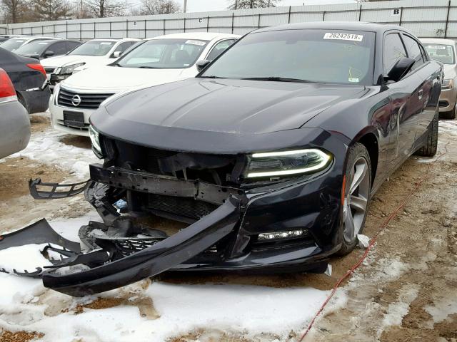 2C3CDXHG5FH724805 - 2015 DODGE CHARGER SX BLACK photo 2