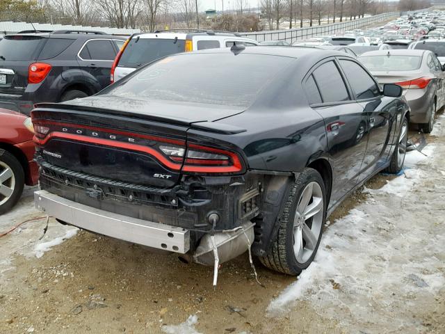 2C3CDXHG5FH724805 - 2015 DODGE CHARGER SX BLACK photo 4