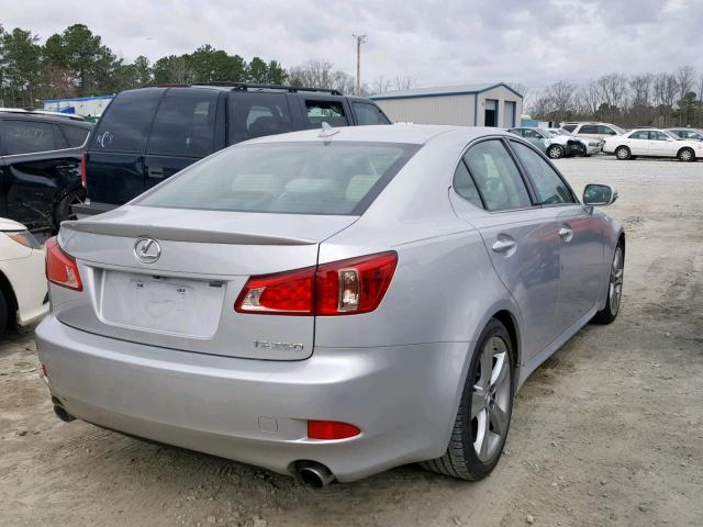 JTHBF5C25B5142768 - 2011 LEXUS IS 250 SILVER photo 4